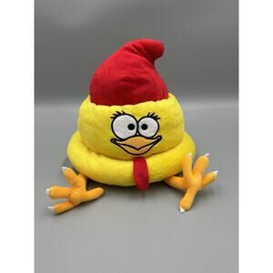 Vintage Yellow Chicken Rooster 3D Plush Hat Cap Impact Merchandise